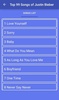 Top 99 Songs of Justin Bieber screenshot 5