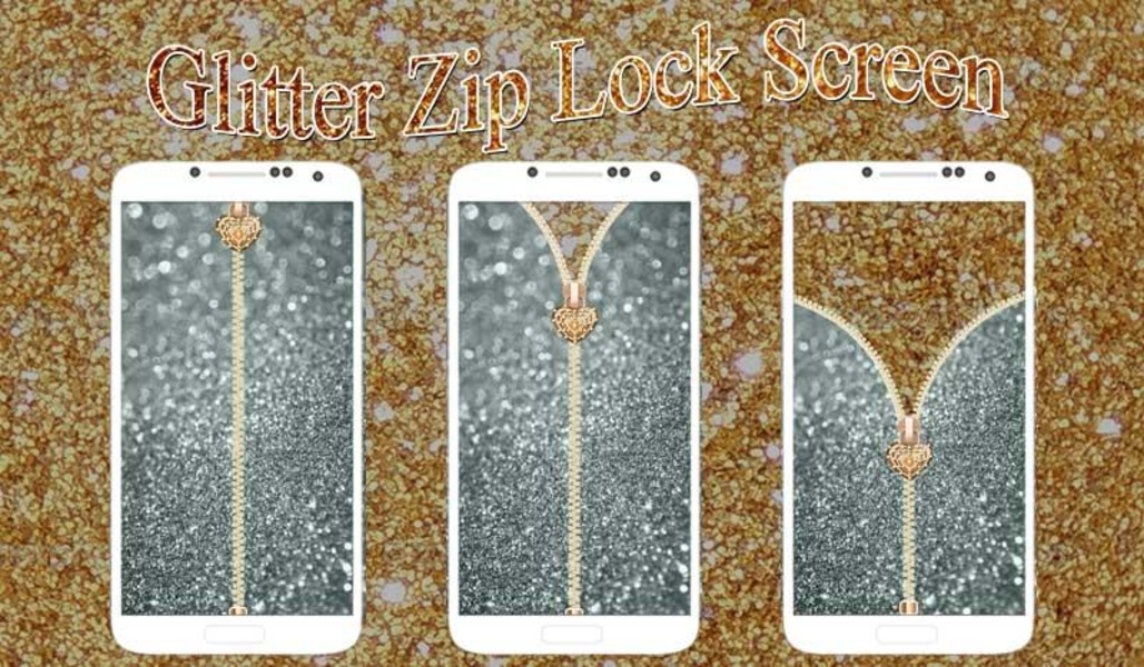 Glitter Zip Lock Screen - Preview 2