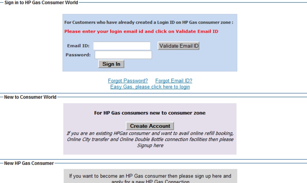 HP Gas Booking - Preview 1
