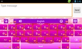 GO Keyboard Purple Heart Theme screenshot 2