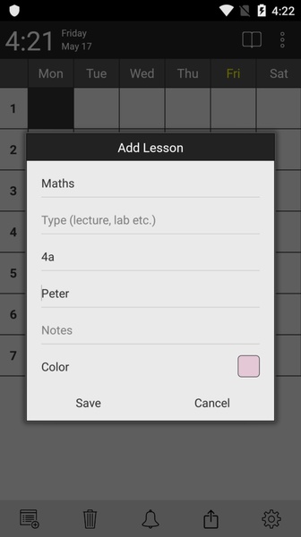 Timetable planner for school and university - Preview 5