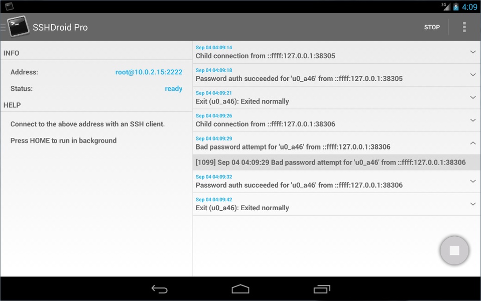 SSHDroid - Preview 12