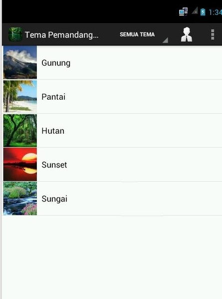 Tema Pemandangan Android - Preview 1
