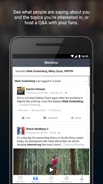 Facebook Mentions - Preview 2