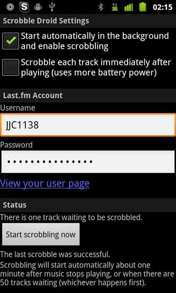 Scrobble Droid - Preview 1