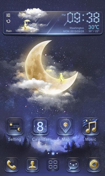Moonlight GOLauncher EX Weather 2in1 - Preview 7