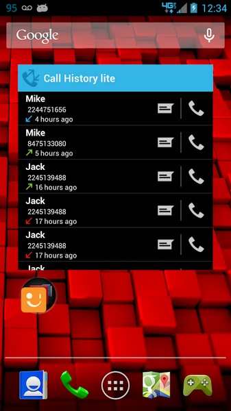 Call log widget lite - Preview 2