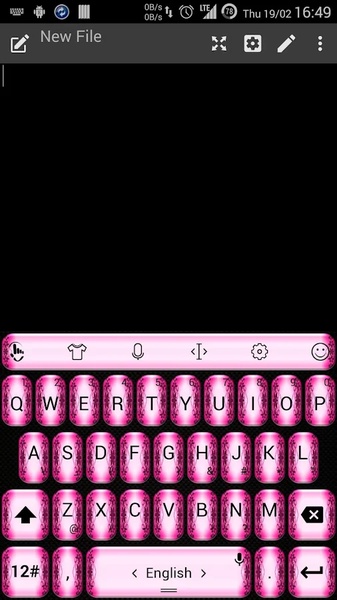 Theme x TouchPal Glitter Flower Pink - Preview 5