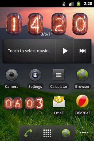 Nixie Clock Widget - Preview 4