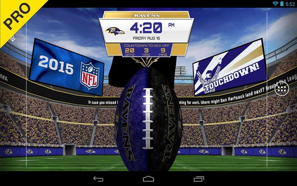 Free download NFL 2015 Live Wallpaper Android reviews at Android