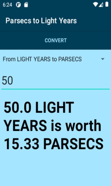 Parsecs to Light Years converter - Preview 2