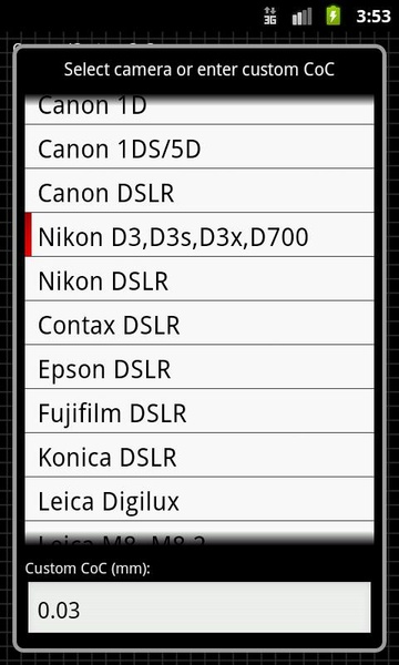 DoF Calc - Preview 1