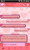 GO SMS Pro Pink Hearts Theme screenshot 2