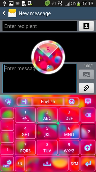 GO Keyboard Color Bubble Theme - Preview 2