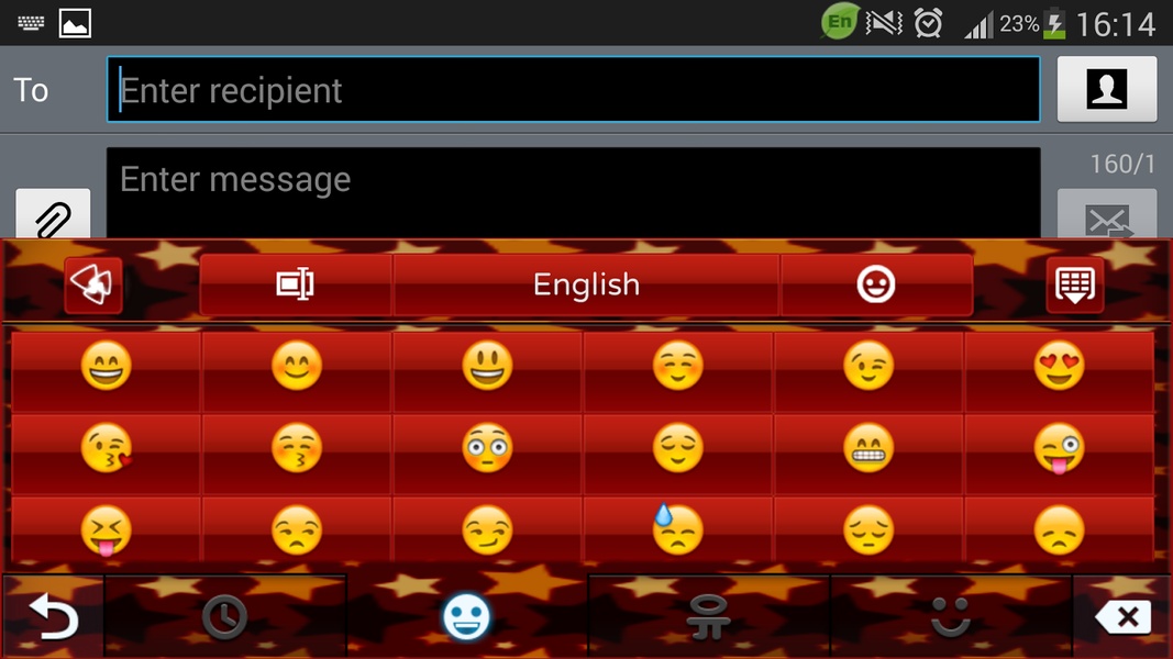 Red Star GO Keyboard Theme - Preview 2