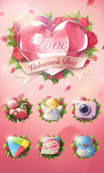 Love Story GO Launcher Theme - Preview 5