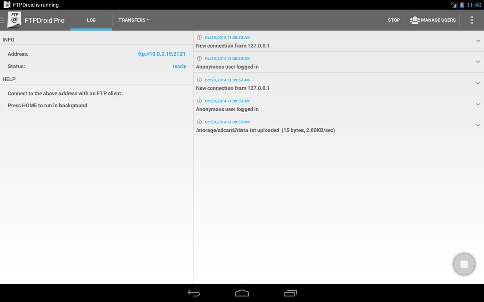 FTPDroid - Preview 18