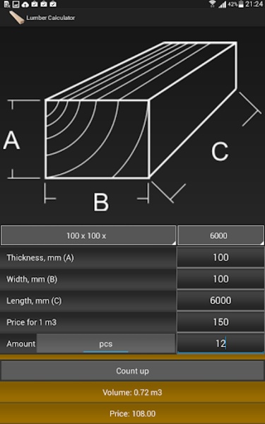 Lumber Calculator - Preview 2