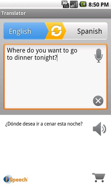 iSpeech Translator - Preview 2
