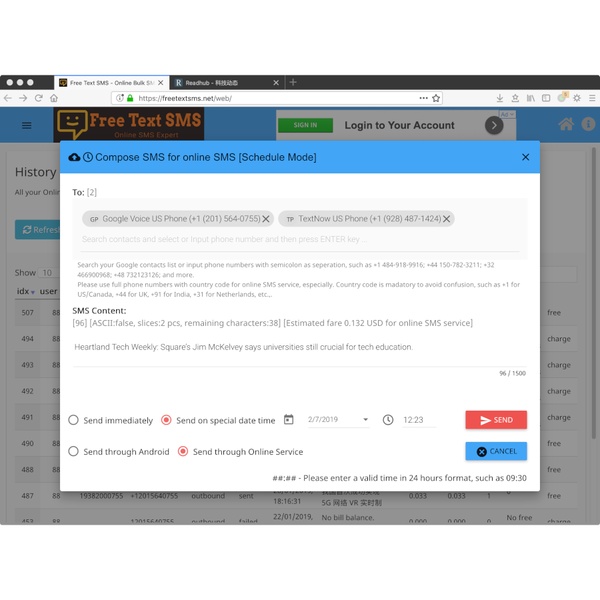 FreeTextSMS.net Web SMS Solution - Preview 17