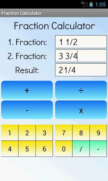 Fraction Calculator - Preview 1