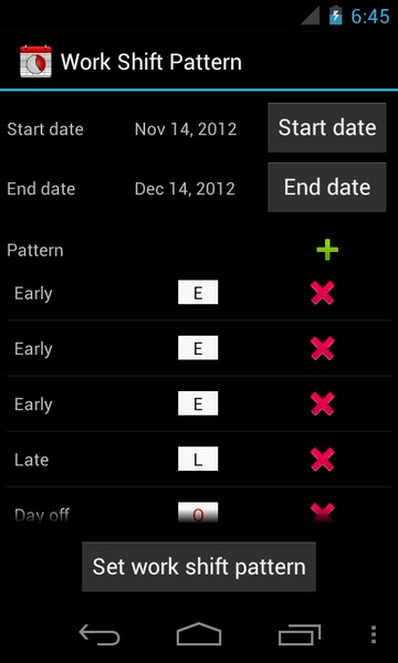 Work Shift Calendar - Preview 1