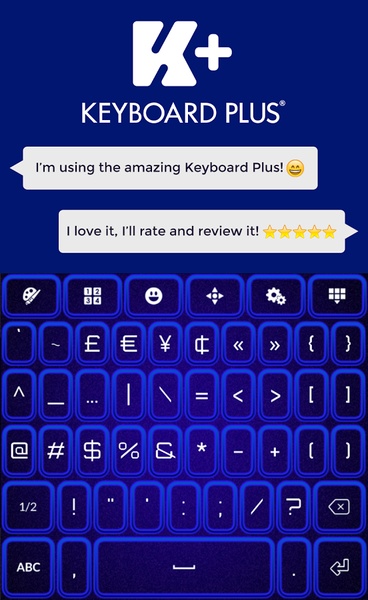 Neon Blue Keyboard - Preview 1