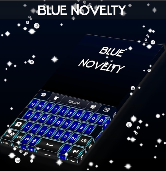 Blue Novelty GO Keyboard Theme - Preview 9