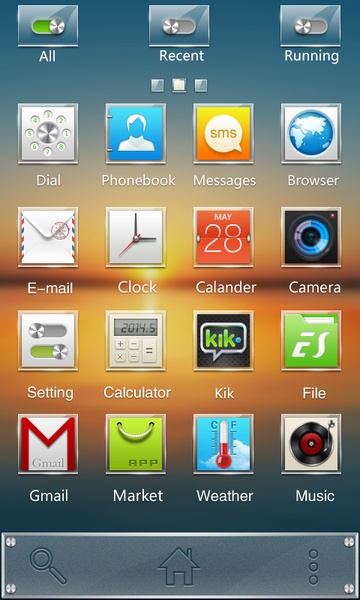 Square GOLauncher EX Theme - Preview 3