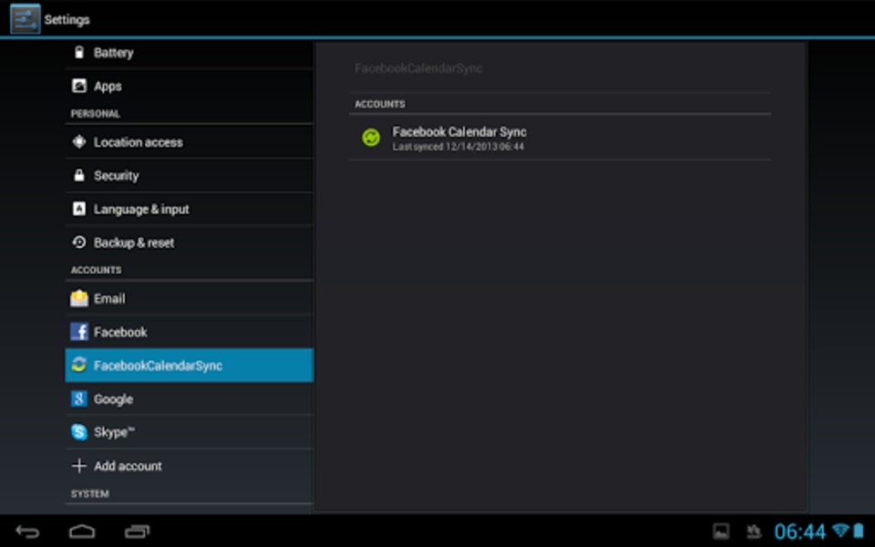 Facebook Calendar Sync - Preview 6