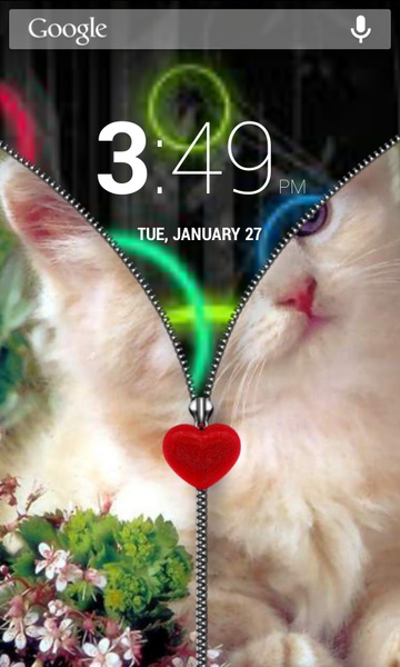 Kitten Zipper Screen Lock - Preview 5