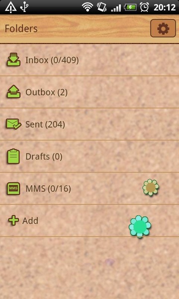 GO SMS Sweet Pinboard Theme - Preview 1