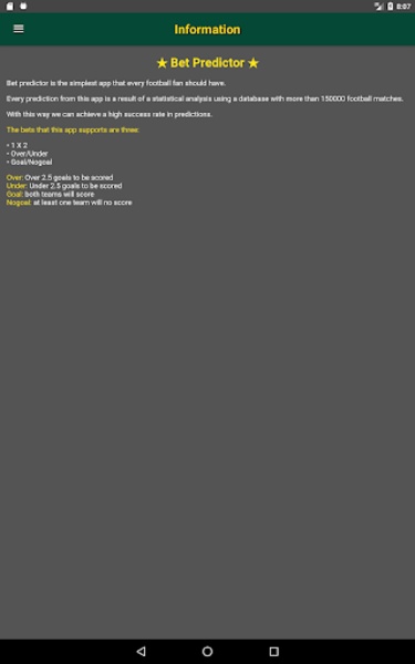 Bet Predictor - Preview 3