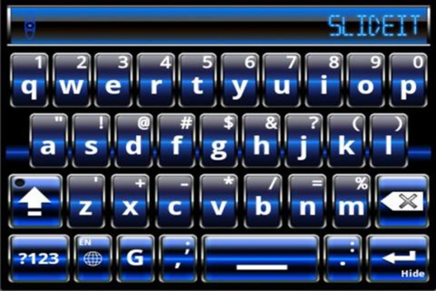 SlideIT Blue Digital spirit skin - Preview 1
