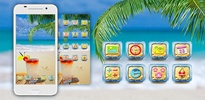 Summer Beach Theme: Coconut wallpaper HD screenshot 2