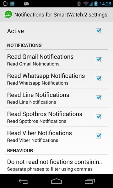 Notifications for SmartWatch 2 - Preview 5
