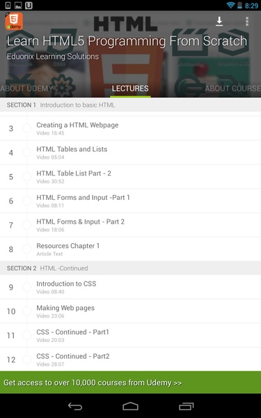 Learn Free HTML5 Tutorials - Preview 5