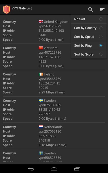 VPN Gate List - Preview 5