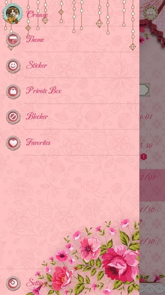 GO SMS PRO SWEET THEME - Preview 1