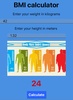Be fit not fat BMI calculator screenshot 1