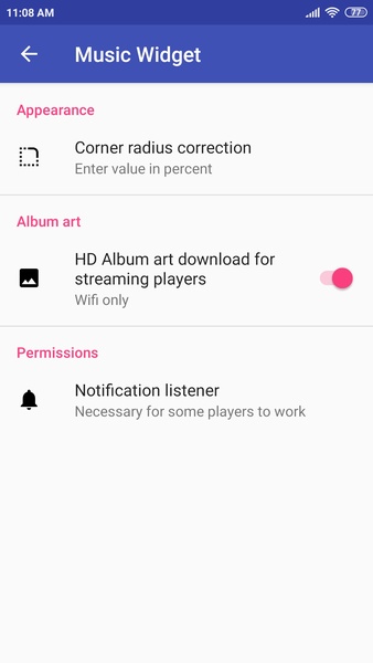 Material Music Widget - Preview 7