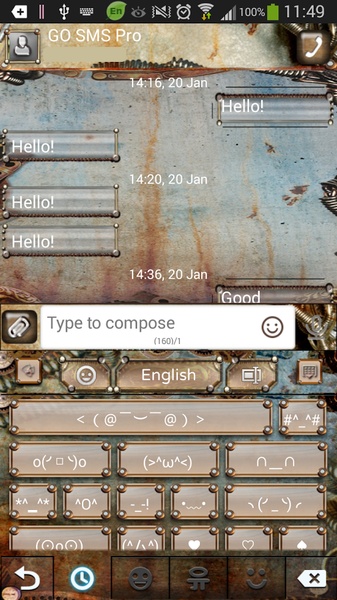 GO Keyboard Steampunk Theme - Preview 10