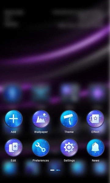 Purple Light GOLauncher EX Theme - Preview 2