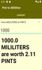 Pint to Milliliter converter screenshot 2