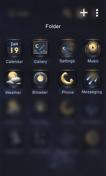 Moon GOLauncher EX Theme - Preview 2