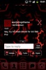 Red Black GO SMS Theme screenshot 1