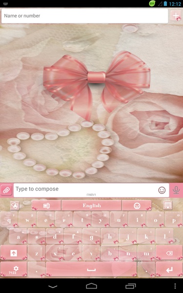 GO Keyboard Pretty Bow Theme - Preview 4