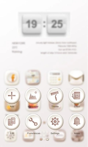 White Wooden GOLauncher EX Theme - Preview 2