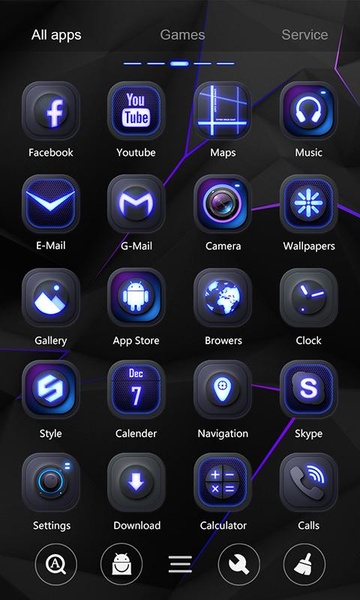 Darkness GOLauncher EX Theme - Preview 4