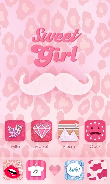 Sweet Girl GOLauncher EX Theme - Preview 4